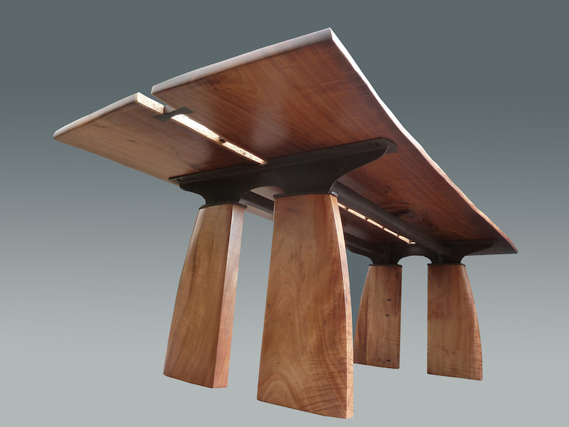 Kealakekua_Koa_Steel_Table